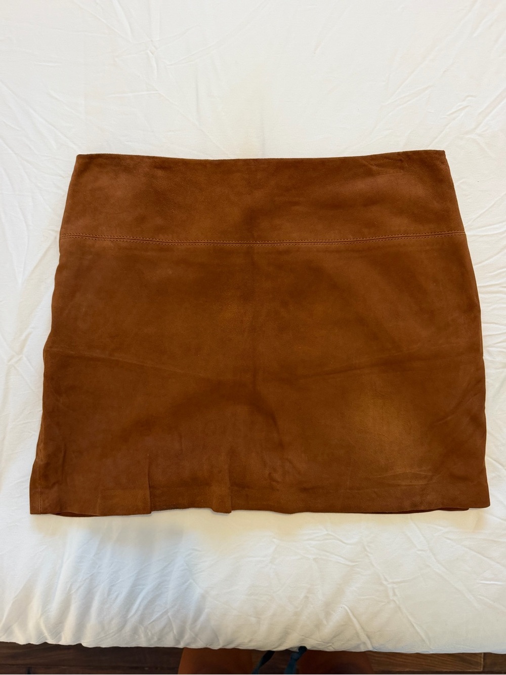 Alice + Olivia Camel Brown Suede Mini Skirt